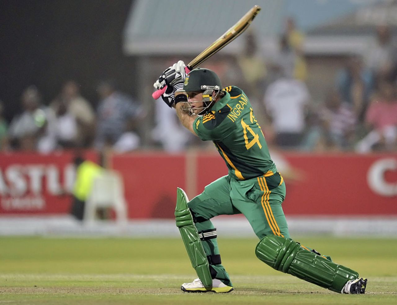 Colin Ingram drives during his 79, South Africa v New Zealand, 2nd ODI, Kimberley, January 22, 2013