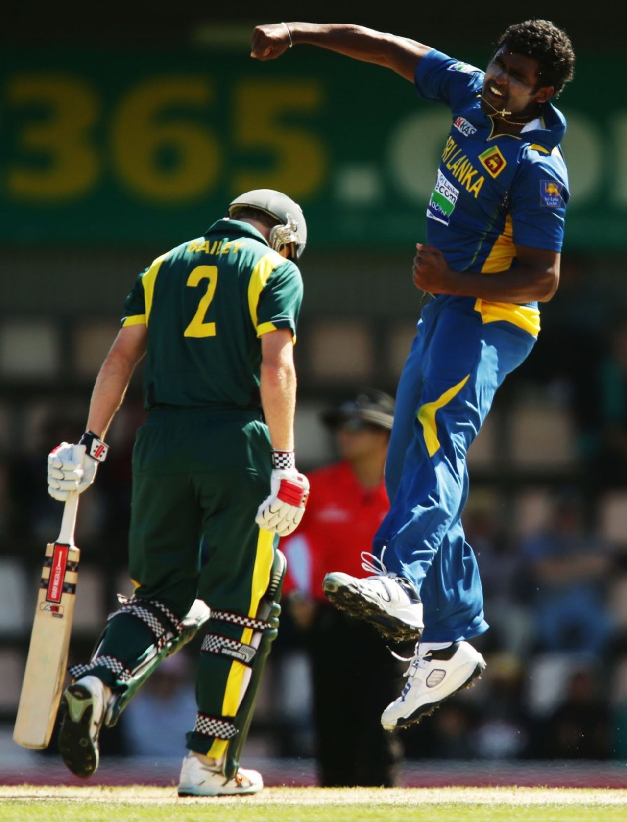 Thisara Perera celebrates a wicket, Australia v Sri Lanka, 5th ODI, Hobart, January 23, 2013