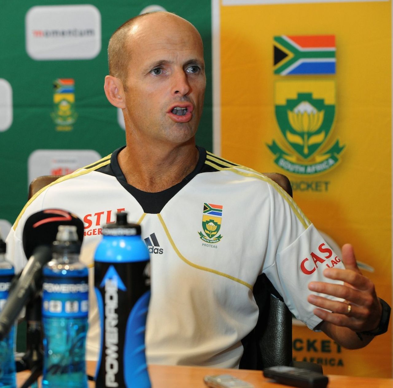 Gary Kirsten at a press conference on the eve of the third ODI against New Zealand, Johannesburg, January 24, 2013