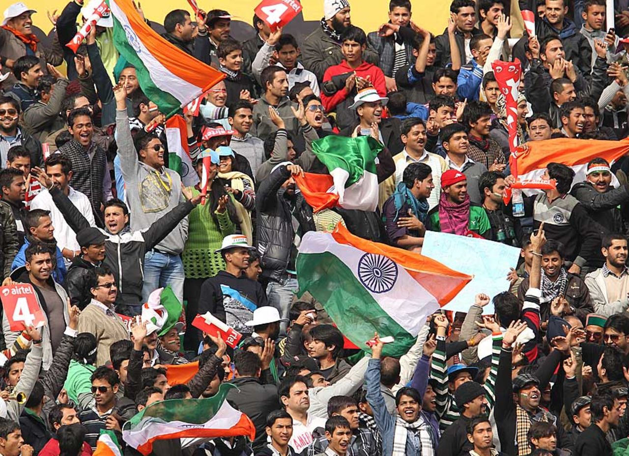 Indian delight in Dharamsala, India v England, 5th ODI, Dharamsala, January 27, 2013