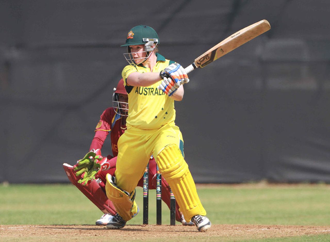 Jess Cameron made 62 from 53 balls, Australia v West Indies, Women's World Cup warm-up, Mumbai, January 28, 2013