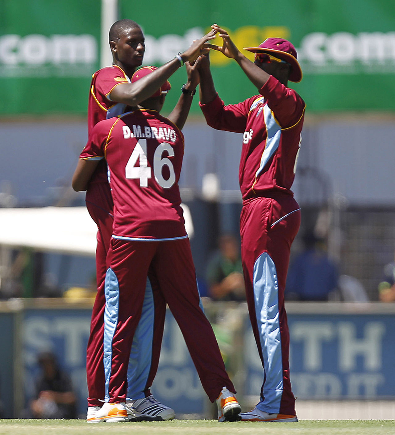 Jason Holder took the only Australian wicket to fall, Australia v West Indies, 1st ODI, Perth, February 1, 2013