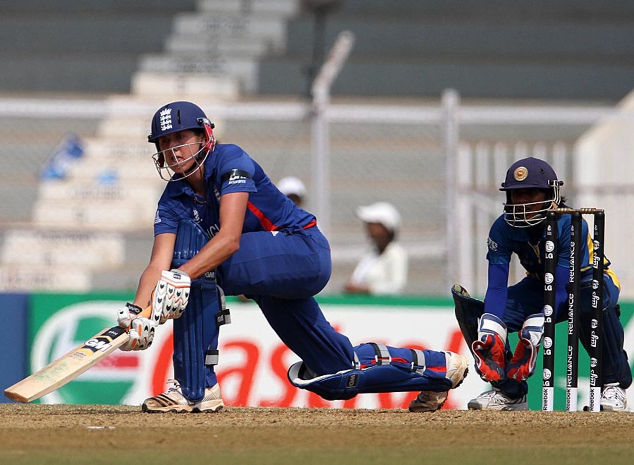 Jenny Gunn top-scored for England with 52, England v Sri Lanka, Women's World Cup 2013, Group A, February 1, 2013