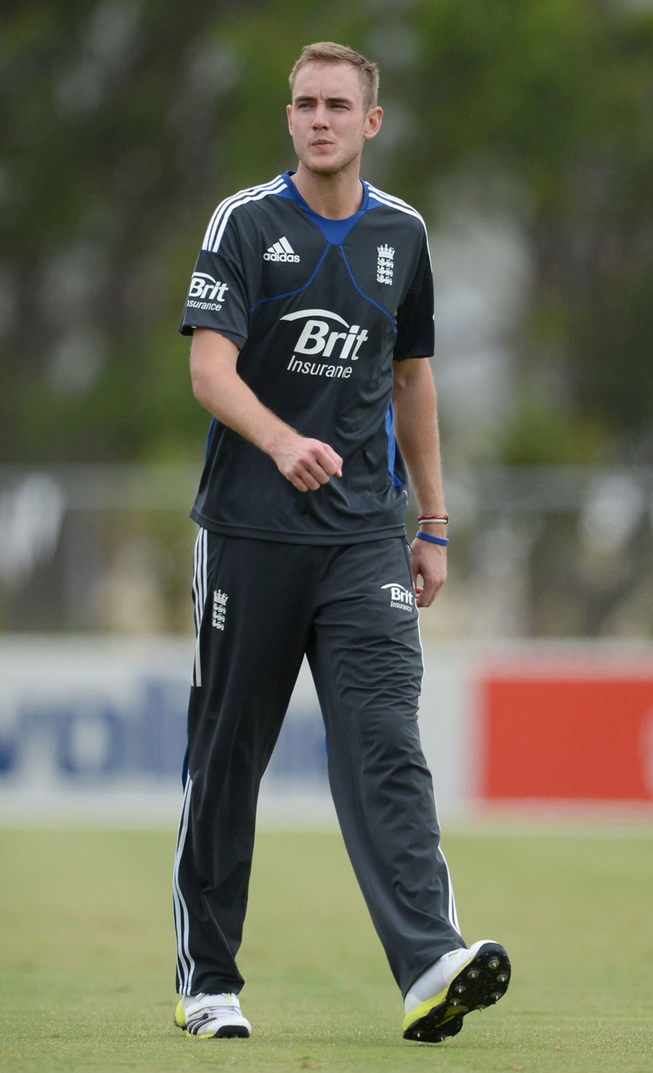 Stuart Broad was able to train ahead of England's first tour match, Whangarei, February 3, 2013