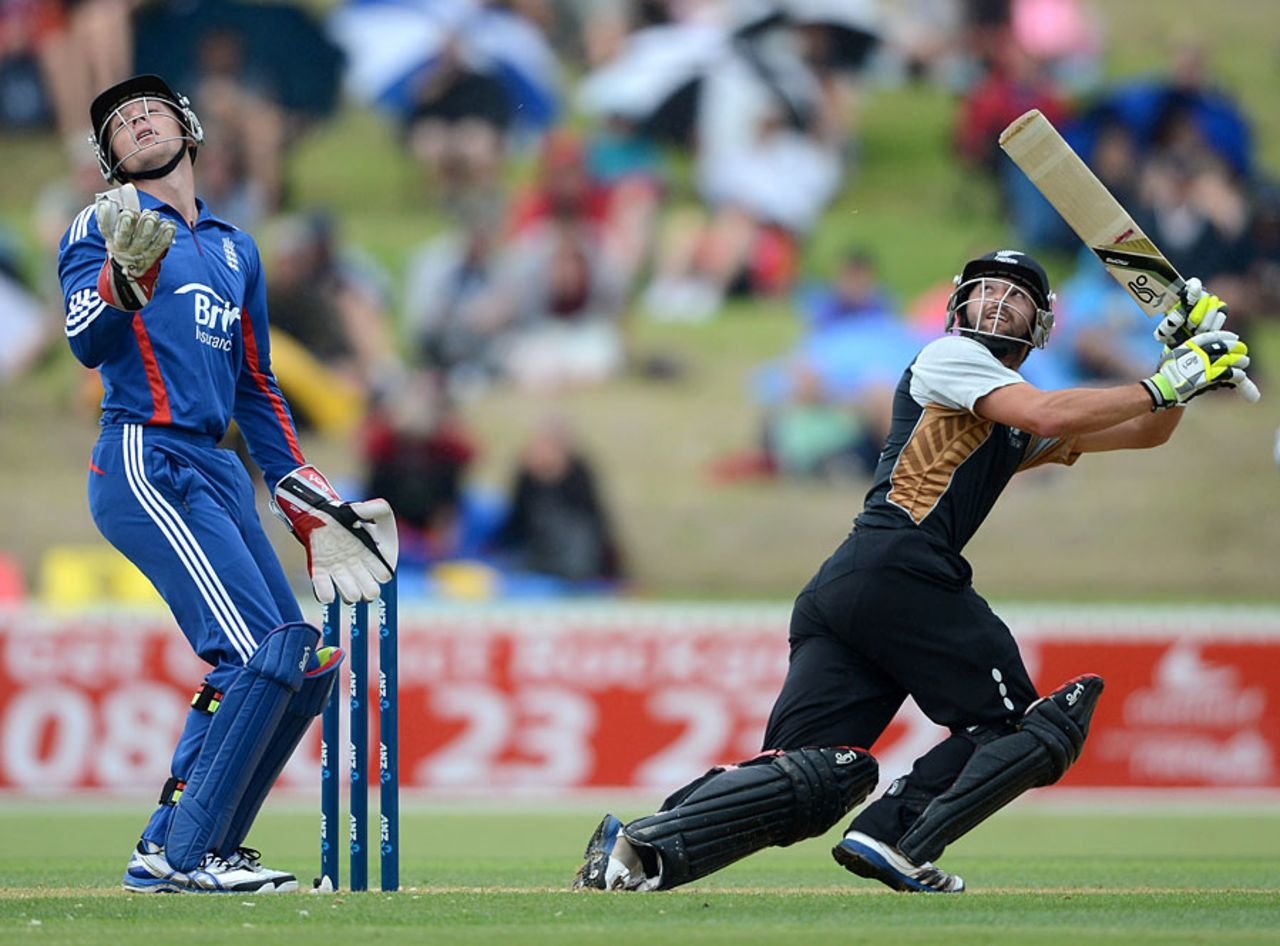 Anton Devcich flicks the ball behind him, New Zealand XI v England XI, Twenty20, Whangerei, February 4, 2013