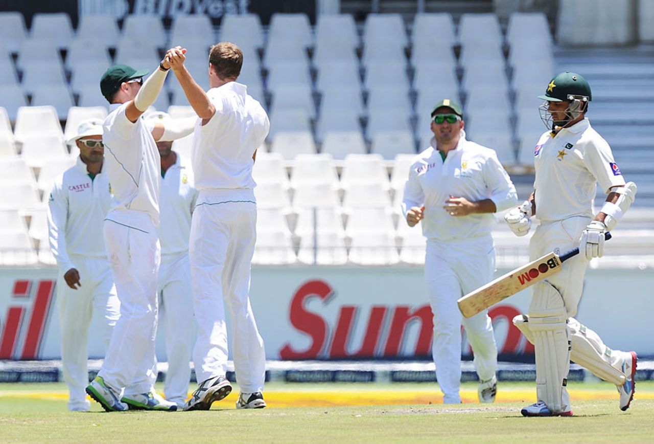 Morne Morkel bounced out Saeed Ajmal, South Africa v Pakistan, 1st Test, Johannesburg, 4th day, February 4, 2013
