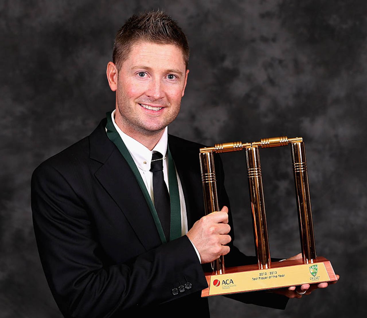 Michael Clarke won the Test Player of the Year award, Melbourne, February 4, 2013