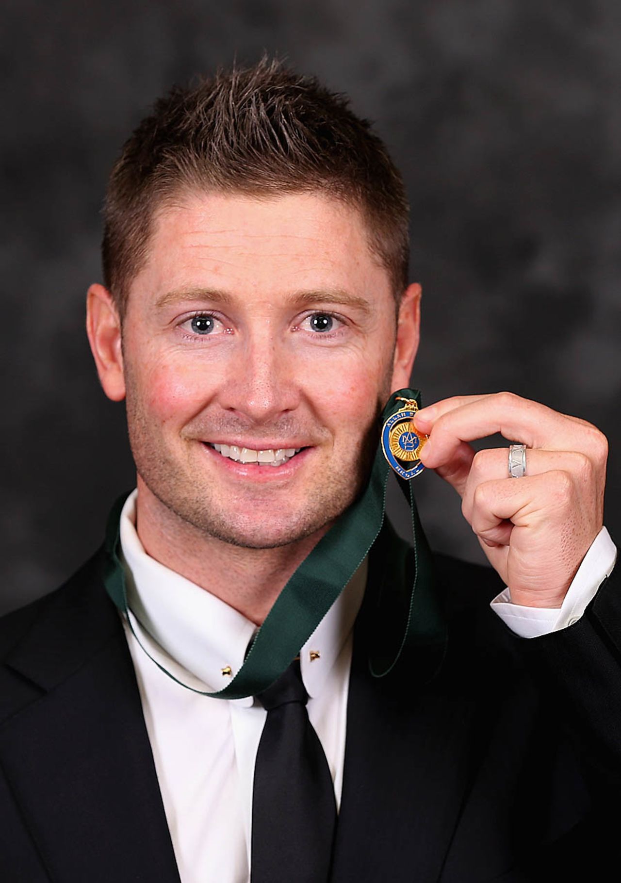 Michael Clarke with his Allan Border medal, Melbourne, February 4, 2013