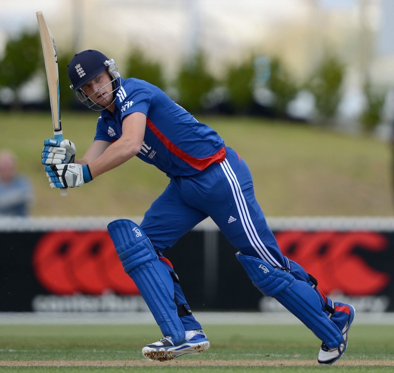 Jos Buttler flicks during his half-century, New Zealand XI v England XI, Twenty20, Whangarei, February 5, 2013
