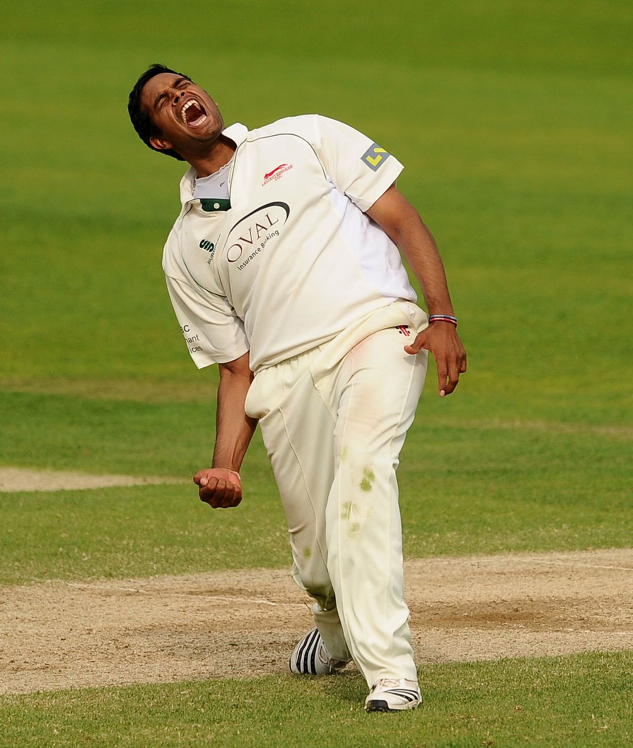 Jigar Naik took 7 for 96, Surrey v Leicestershire, County Championship Division Two, The Ova,, 2nd day, June 6, 2010