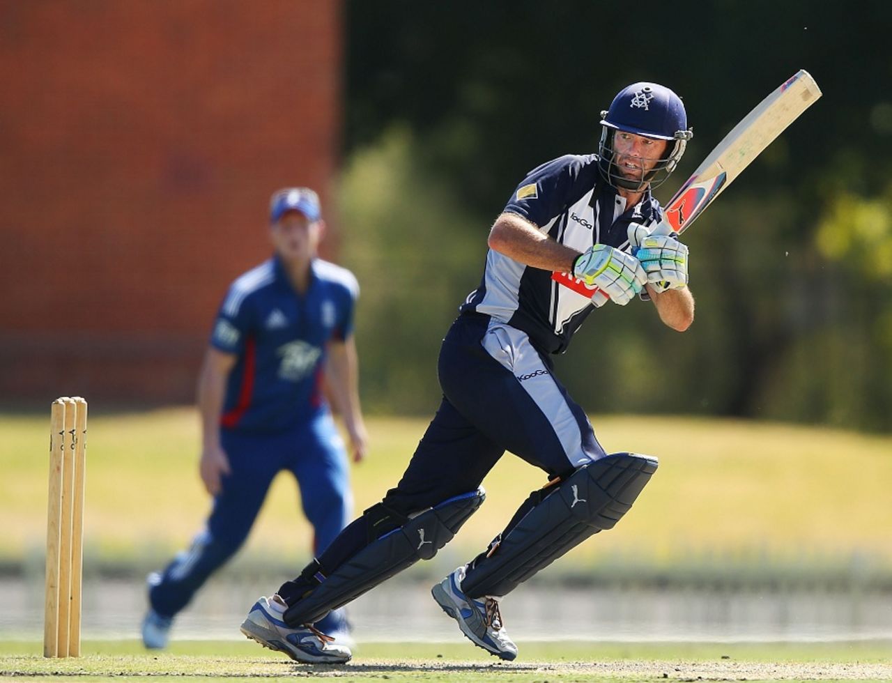 Rob Quiney's hundred steered Victoria to an easy win, Victoria v England Lions, Melbourne, Feb 7, 2013