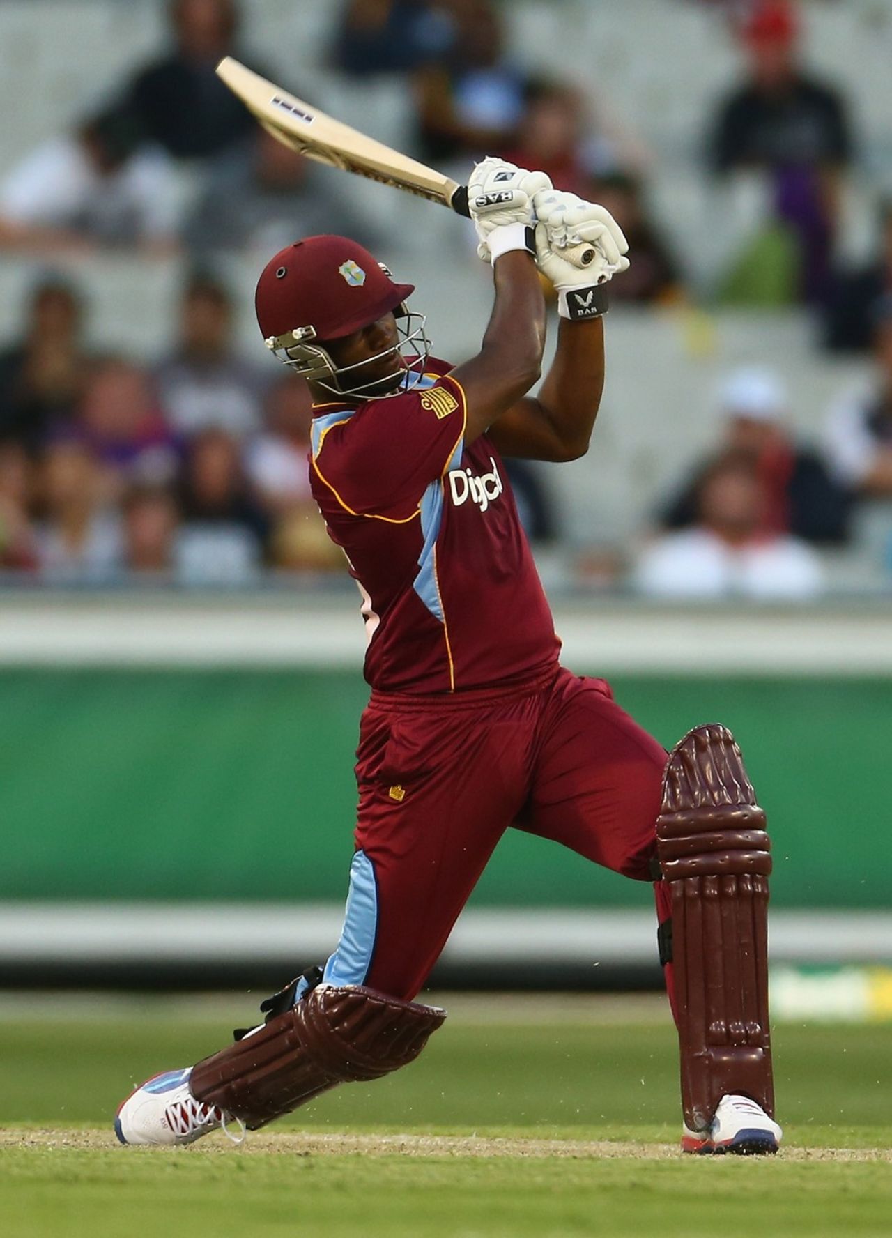 Johnson Charles swings his bat during his hundred, Australia v West Indies, 5th ODI, Melbourne, February 10, 2013