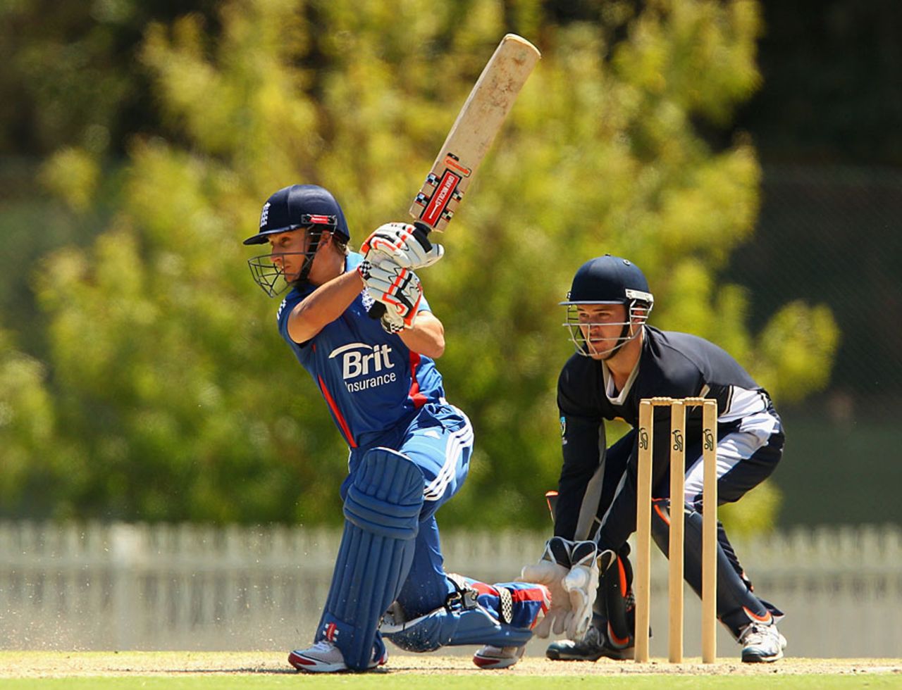 James Taylor drives during his hundred, Victorian XI v England Lions, Tour match, Melbourne, February 11, 2013
