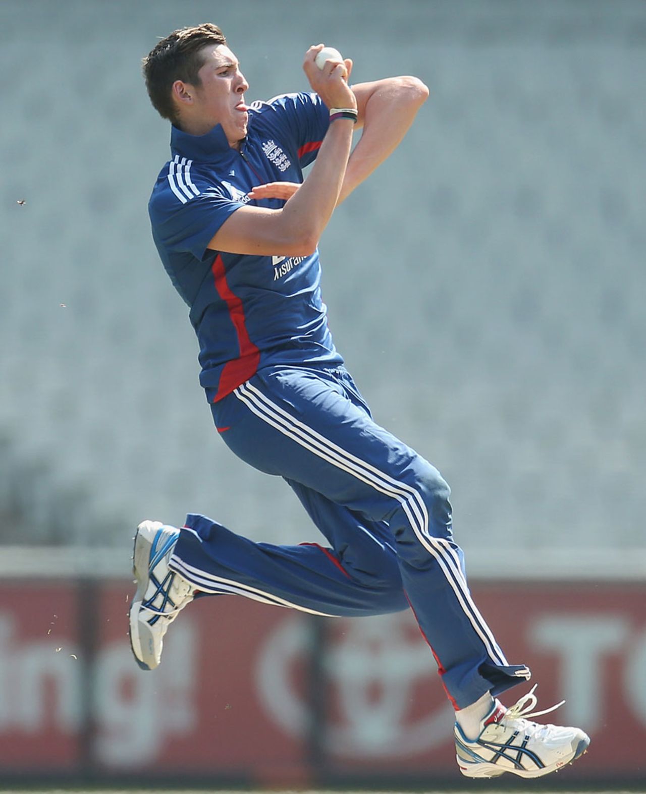 Craig Overton in action for England Lions, Victoria v England Lions, Tour match, Melbourne, February 13, 2013