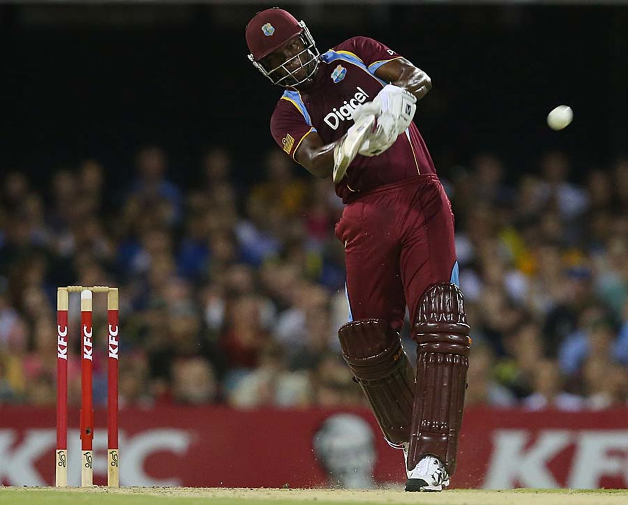 Opener Johnson Charles scored a quick half-century, Australia v West Indies, only Twenty20, Brisbane, February 13, 2013