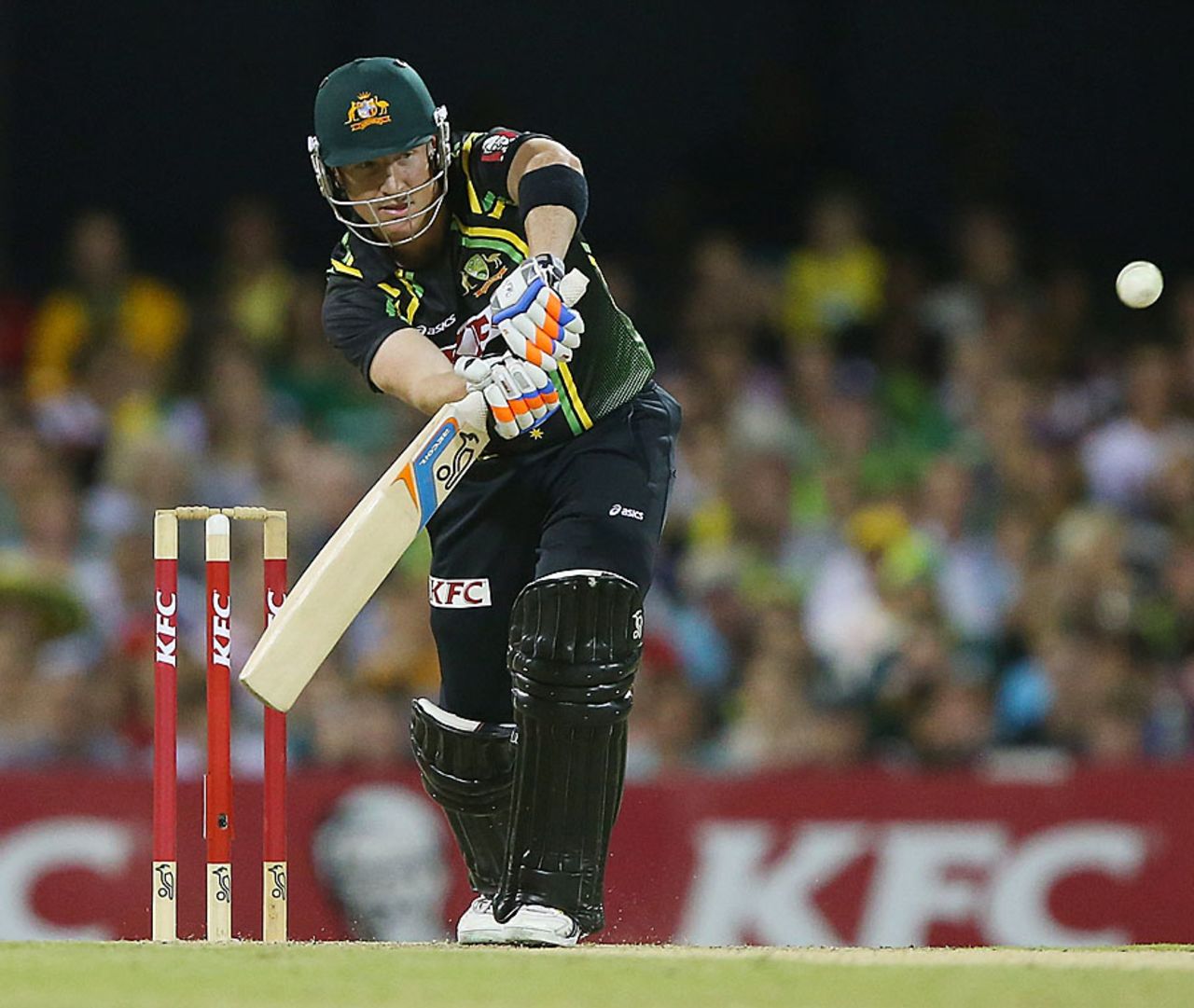 Brad Haddin hit three boundaries in his quickfire 22, Australia v West Indies, only Twenty20, Brisbane, February 13, 2013