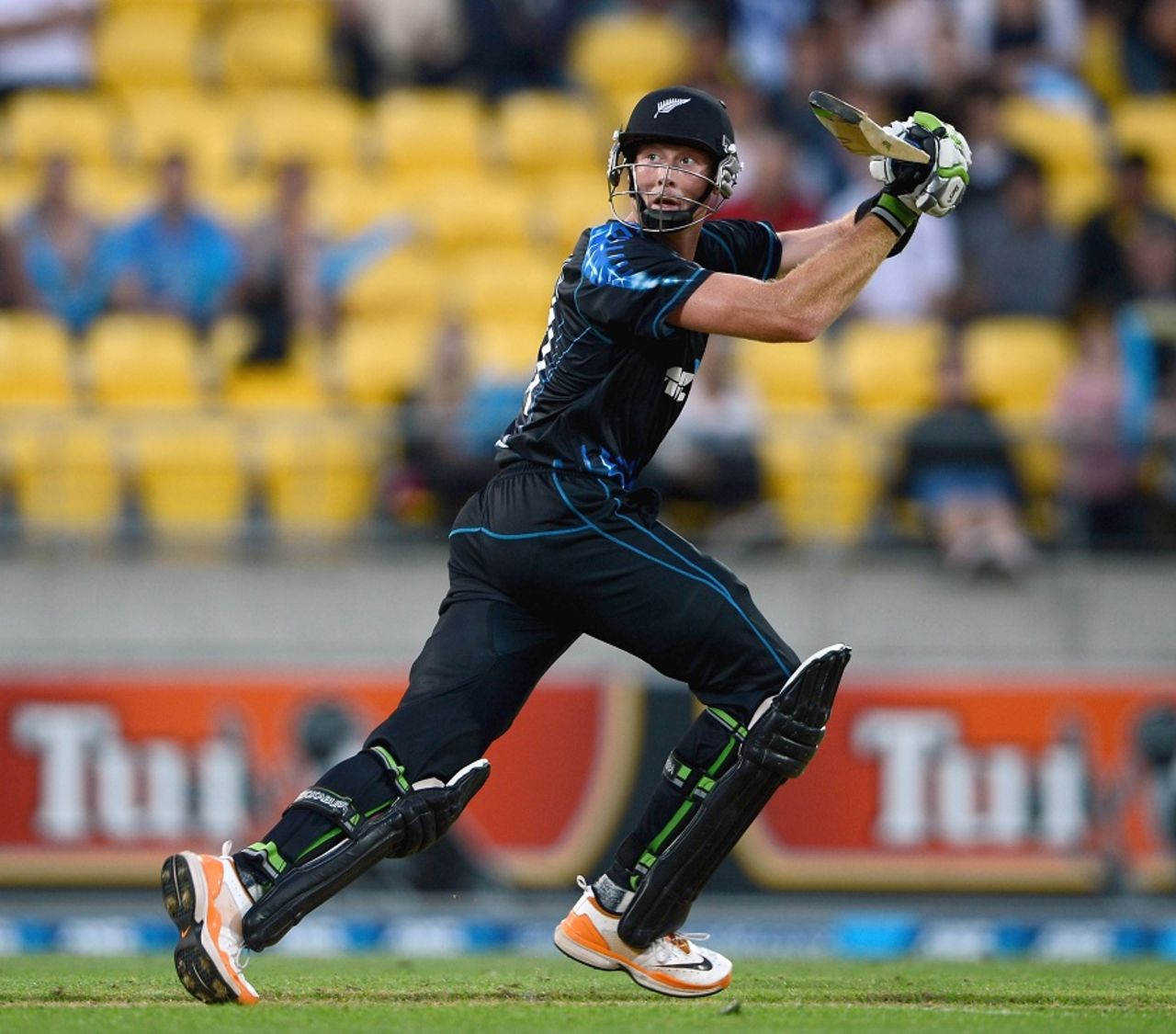Martin Guptill steered the New Zealand innings till the 19th over, New Zealand v England, 3rd T20, Wellington, February 15, 2013