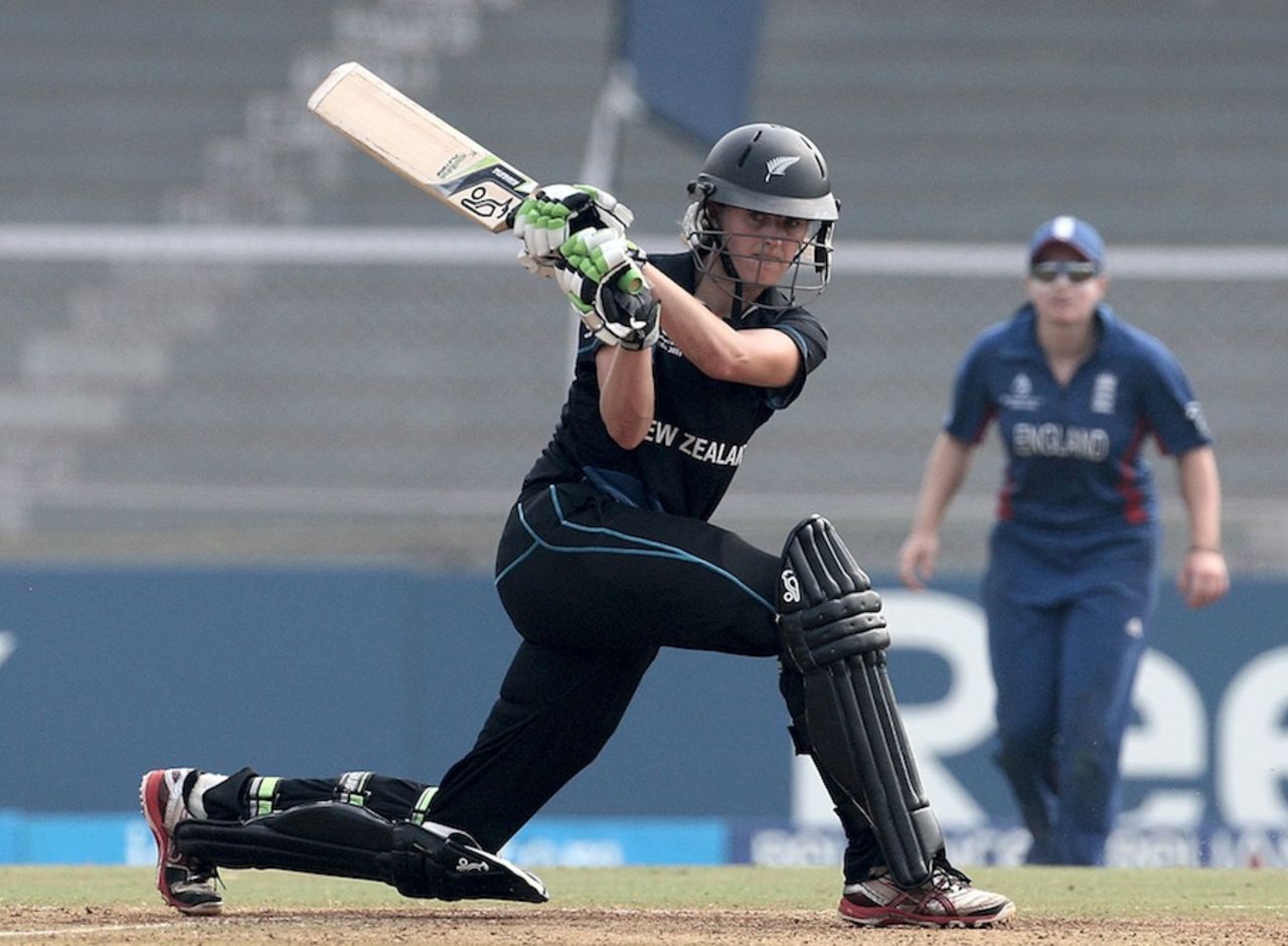 Amy Satterthwaite top scored for New Zealand with 85, England v New Zealand, 3rd place playoff, Women's World Cup, Mumbai, February 15, 2013