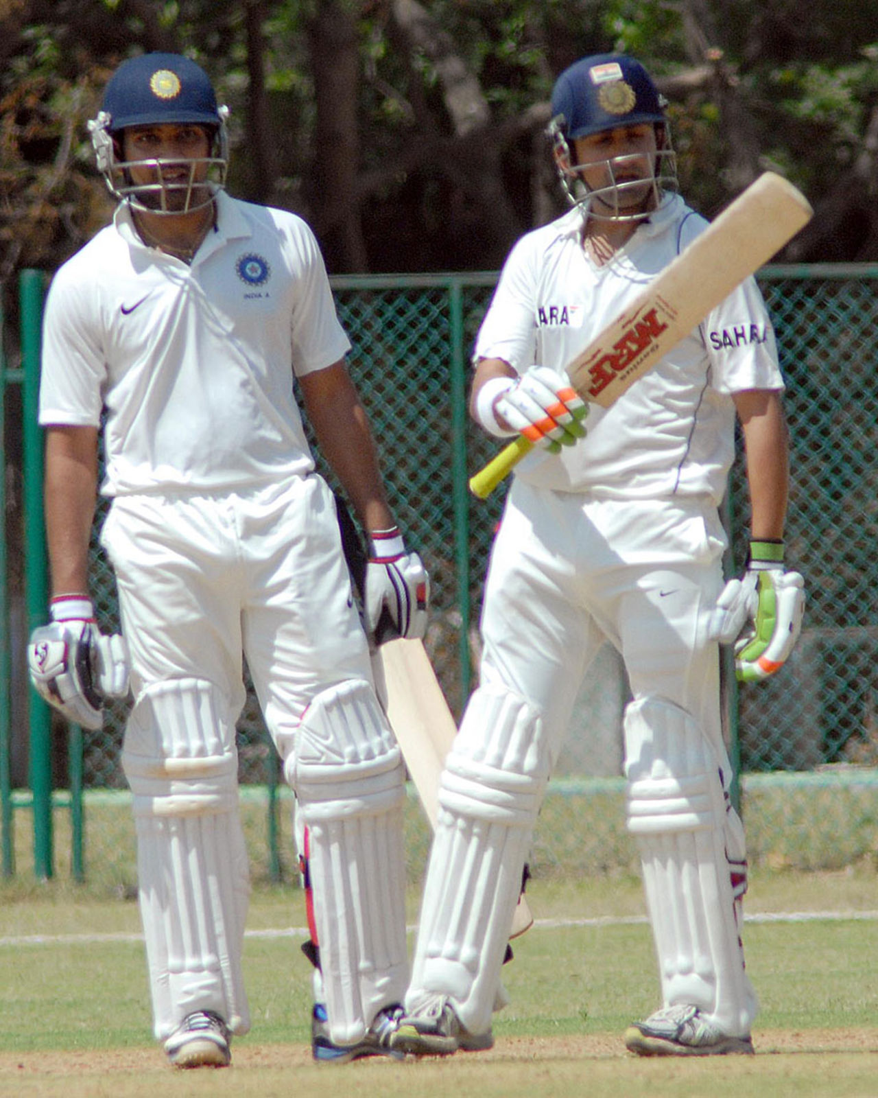 Rohit Sharma and Gautam Gambhir put on 128 runs for the second wicket, India A v Australians, Tour game, Day 1, Chennai, February 16 2013