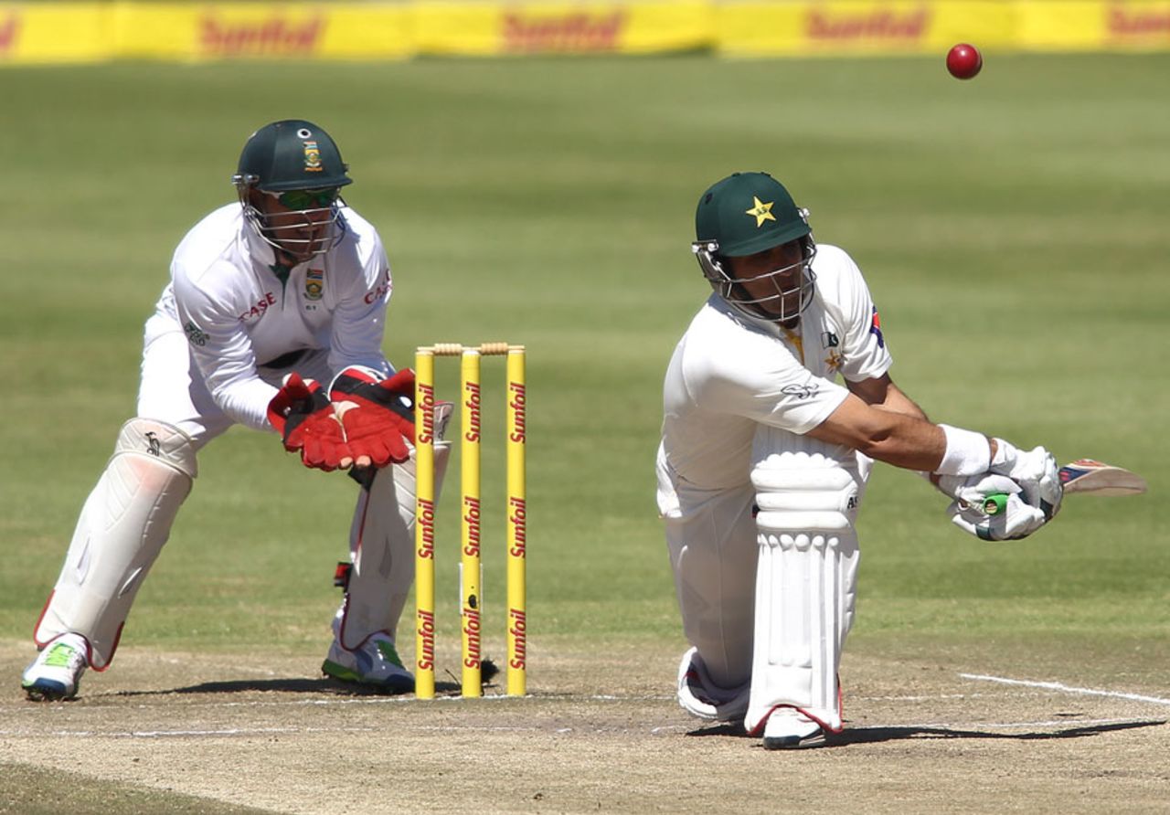 The top-edged sweep that ended Misbah-ul-Haq's innings, South Africa v Pakistan, 2nd Test, Cape Town, 4th day, February 17, 2013