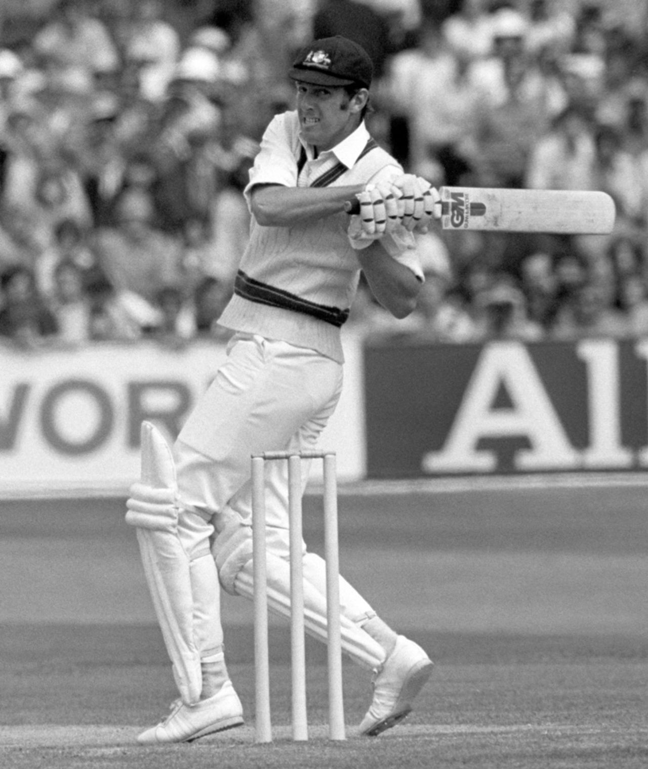 Rick McCosker hooks on his way to 51, England v Australia, 3rd Test, Headingley, 1st day, July 28, 1977