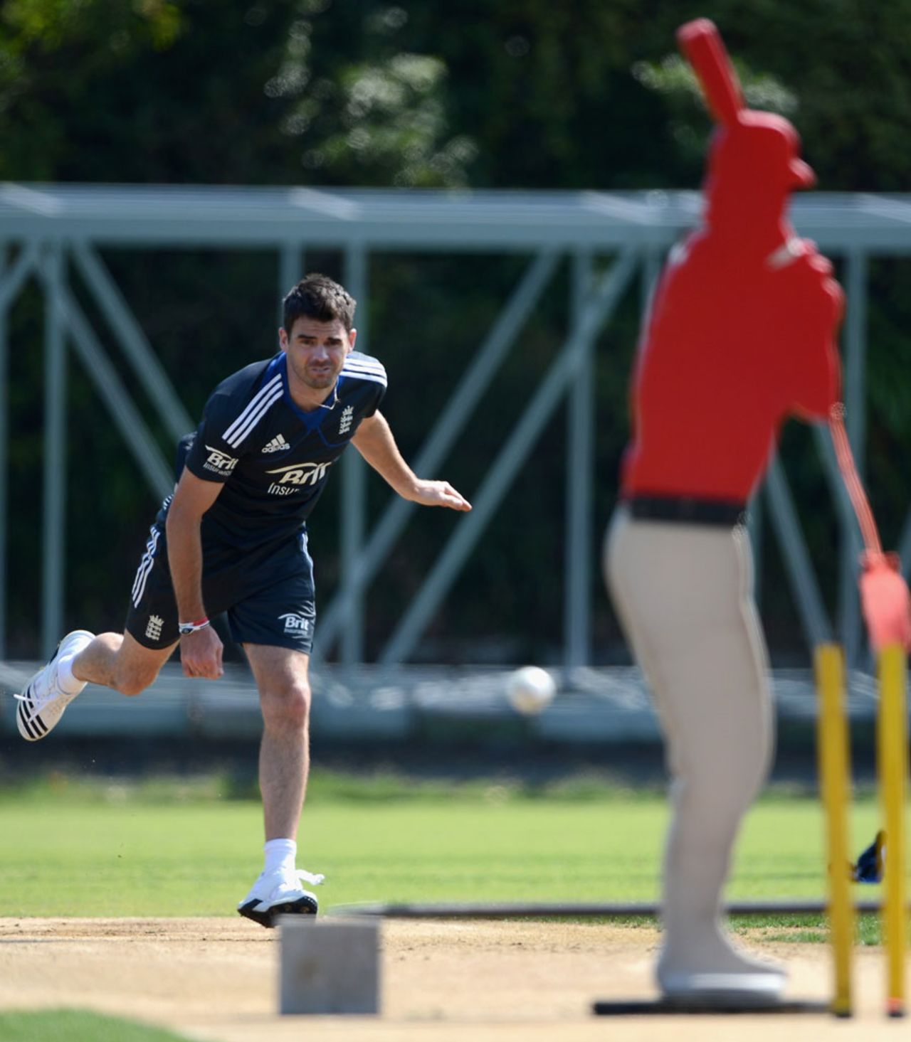England bowler James Anderson practices ahead of the final ODI between England and New Zealand, New Zealand v England, Auckland 
