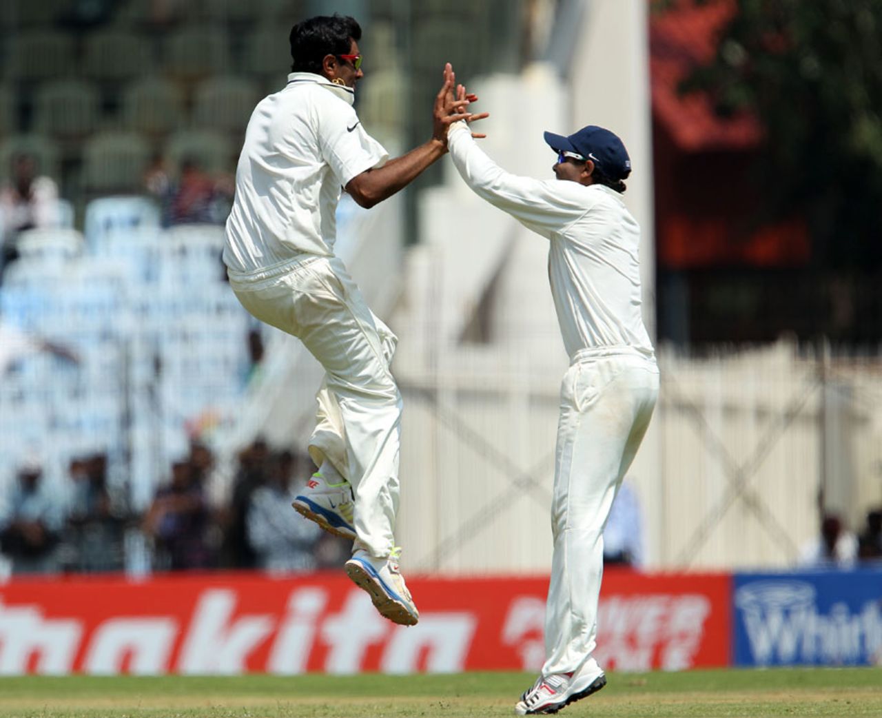 R Ashwin is pumped up after dismissing Shane Watson, India v Australia, 1st Test, Chennai, 1st day, February 22, 2013