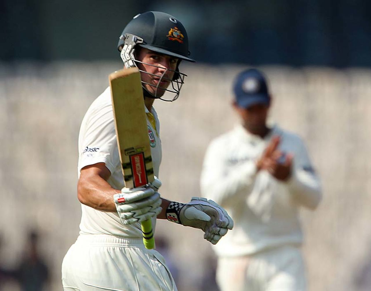 Moises Henriques scored a half-century on his debut, India v Australia, 1st Test, Chennai, 1st day, February 22, 2013