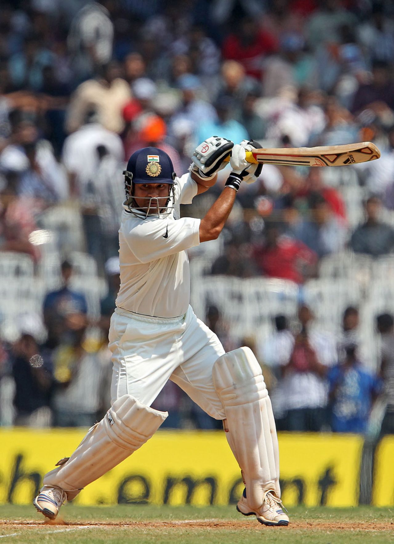Sachin Tendulkar attacked early on in his innings, India v Australia, 1st Test, Chennai, 2nd day, February 23, 2013
