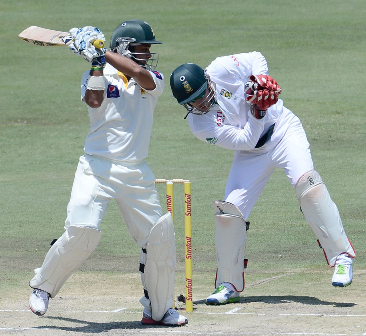 Imran Farhat cuts one square, South Africa v Pakistan, 3rd Test, Centurion, 3rd day, February 24, 2013