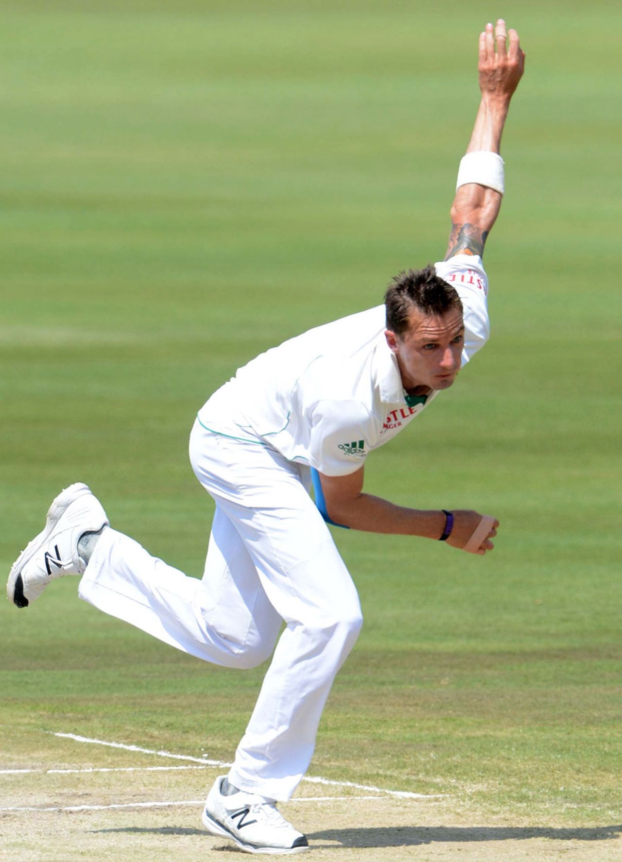 Dale Steyn completes his delivery action, South Africa v Pakistan, 3rd Test, Centurion, 3rd day, February 24, 2013