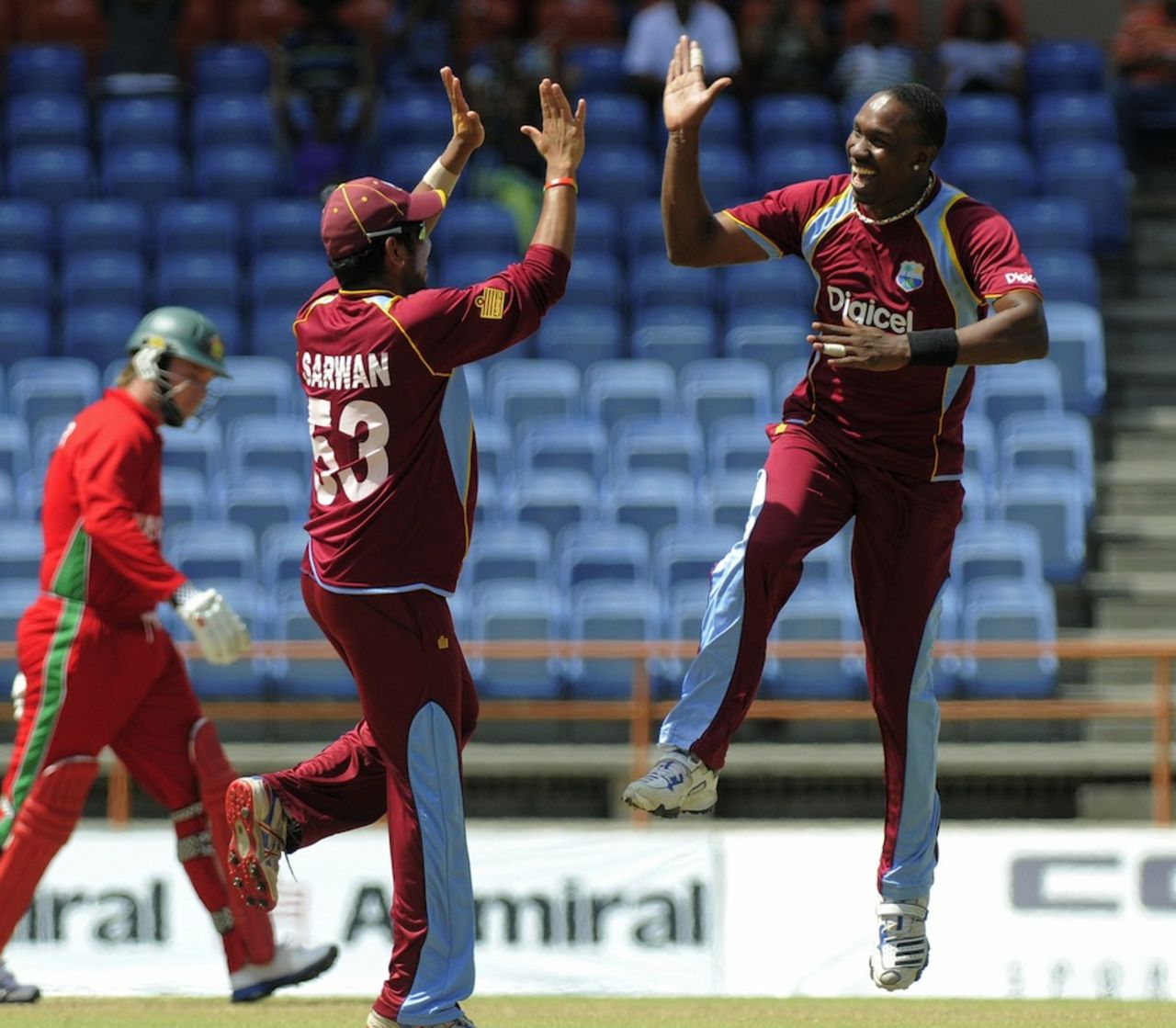 Dwayne Bravo struck twice in his first over, West Indies v Zimbabwe, 2nd ODI, Grenada, February 24, 2013