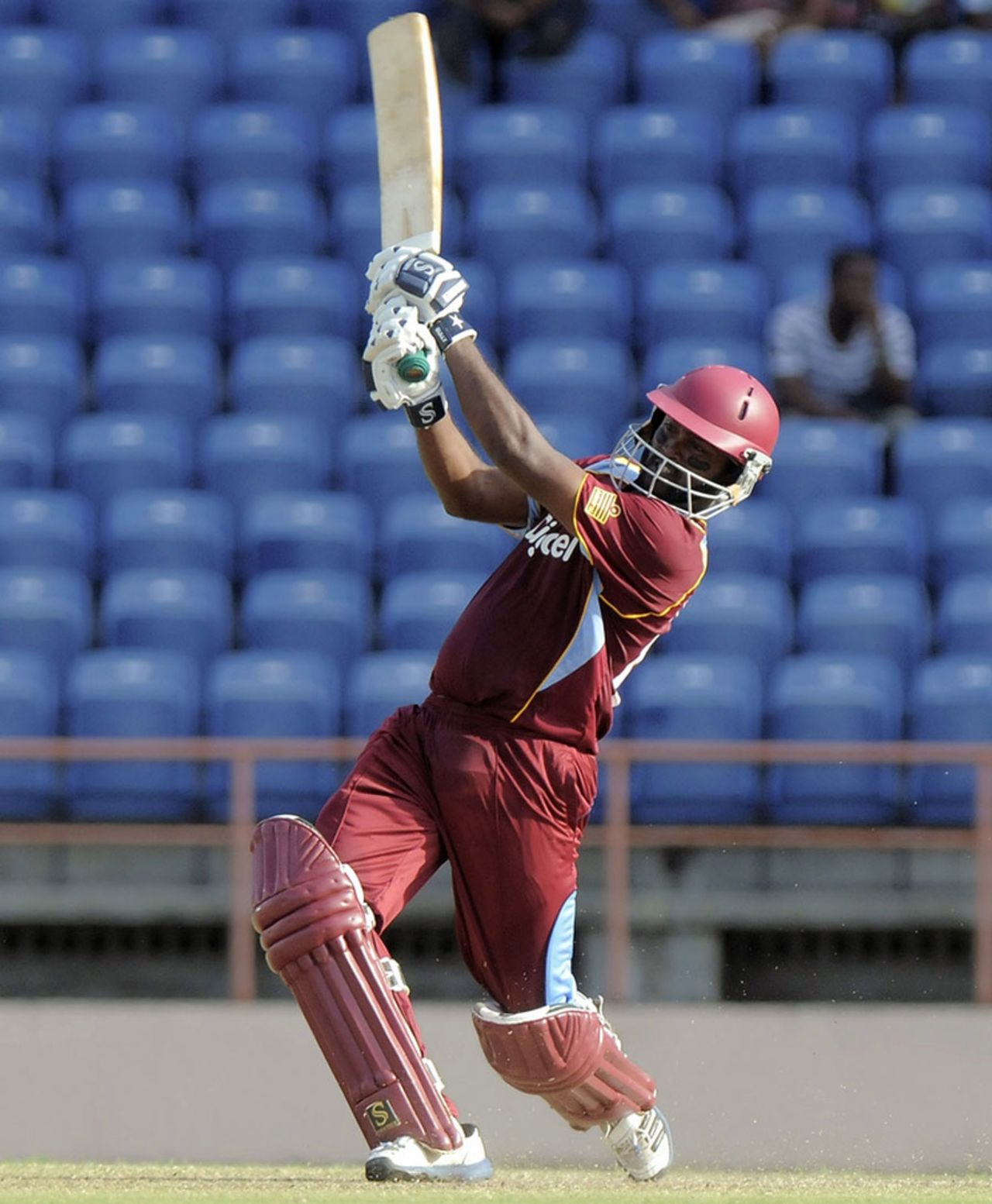 Narsingh Deonarine added 108 for the third wicket with Ramnaresh Sarwan, West Indies v Zimbabwe, 2nd ODI, Grenada, February 24, 2013