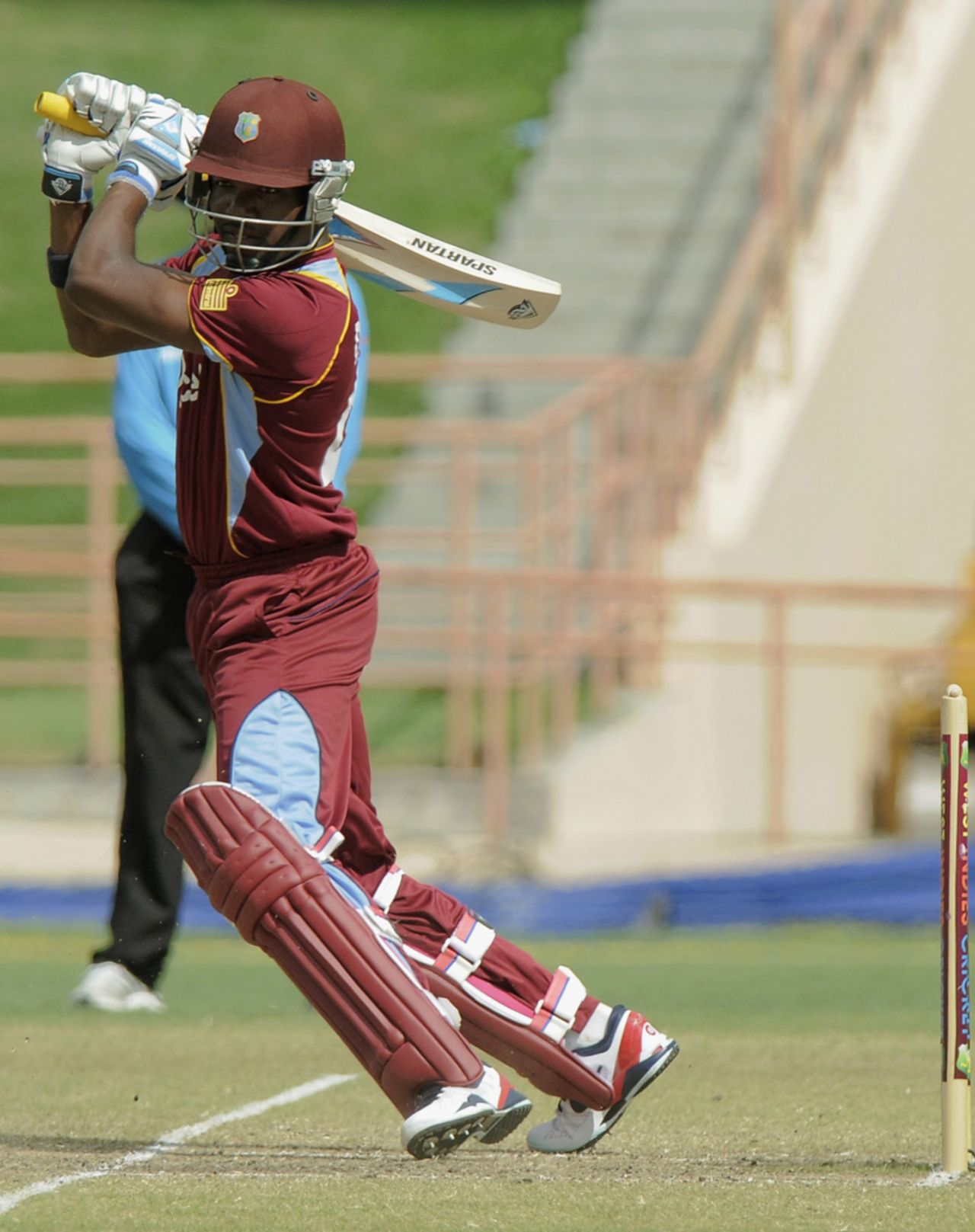 Darren Bravo hits out through the off side , West Indies v Zimbabwe, 3rd ODI, Grenada, February 26, 2013