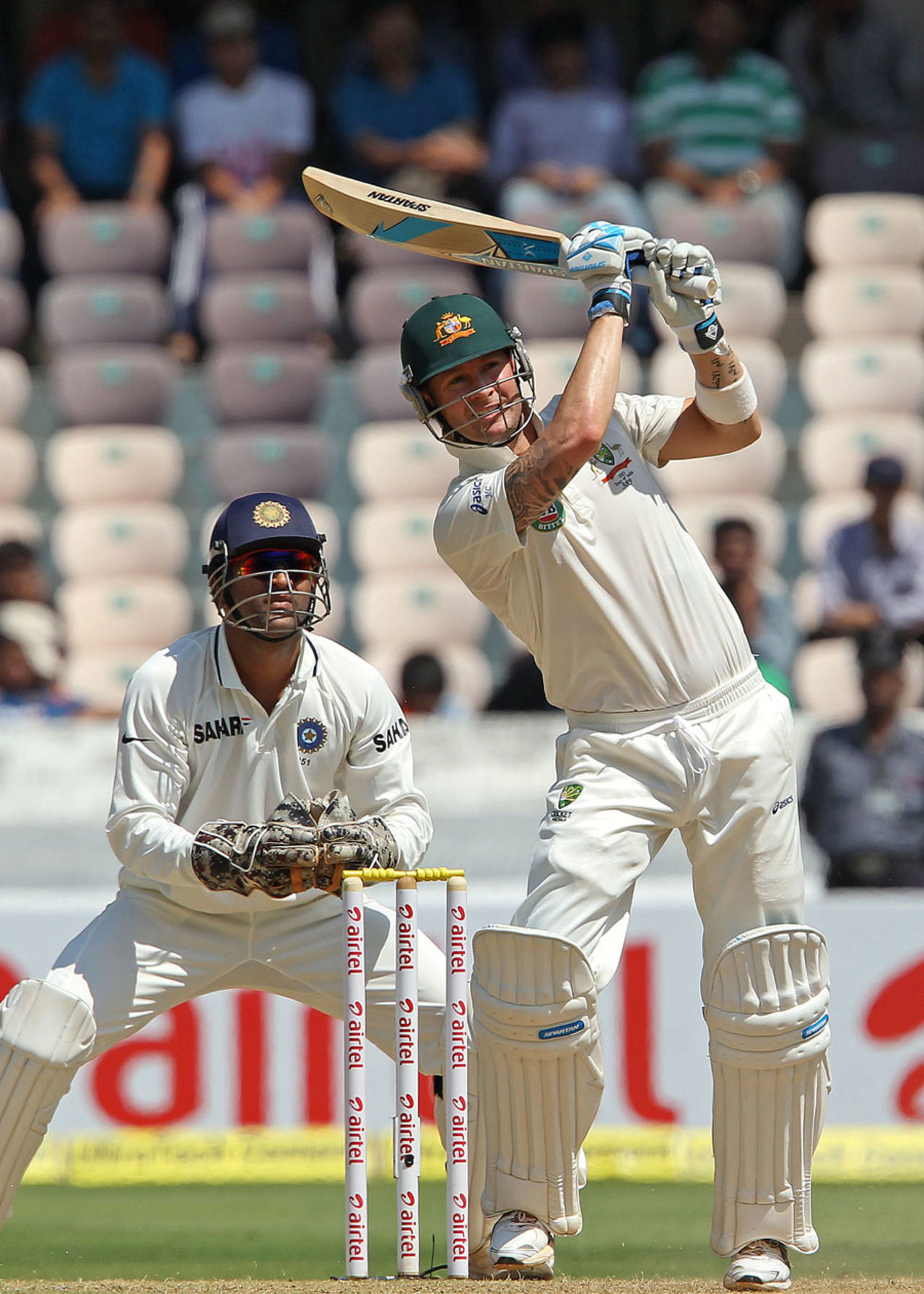 Michael Clarke scored yet another half-century, India v Australia, 2nd Test, Hyderabad, 1st day, March 2, 2013