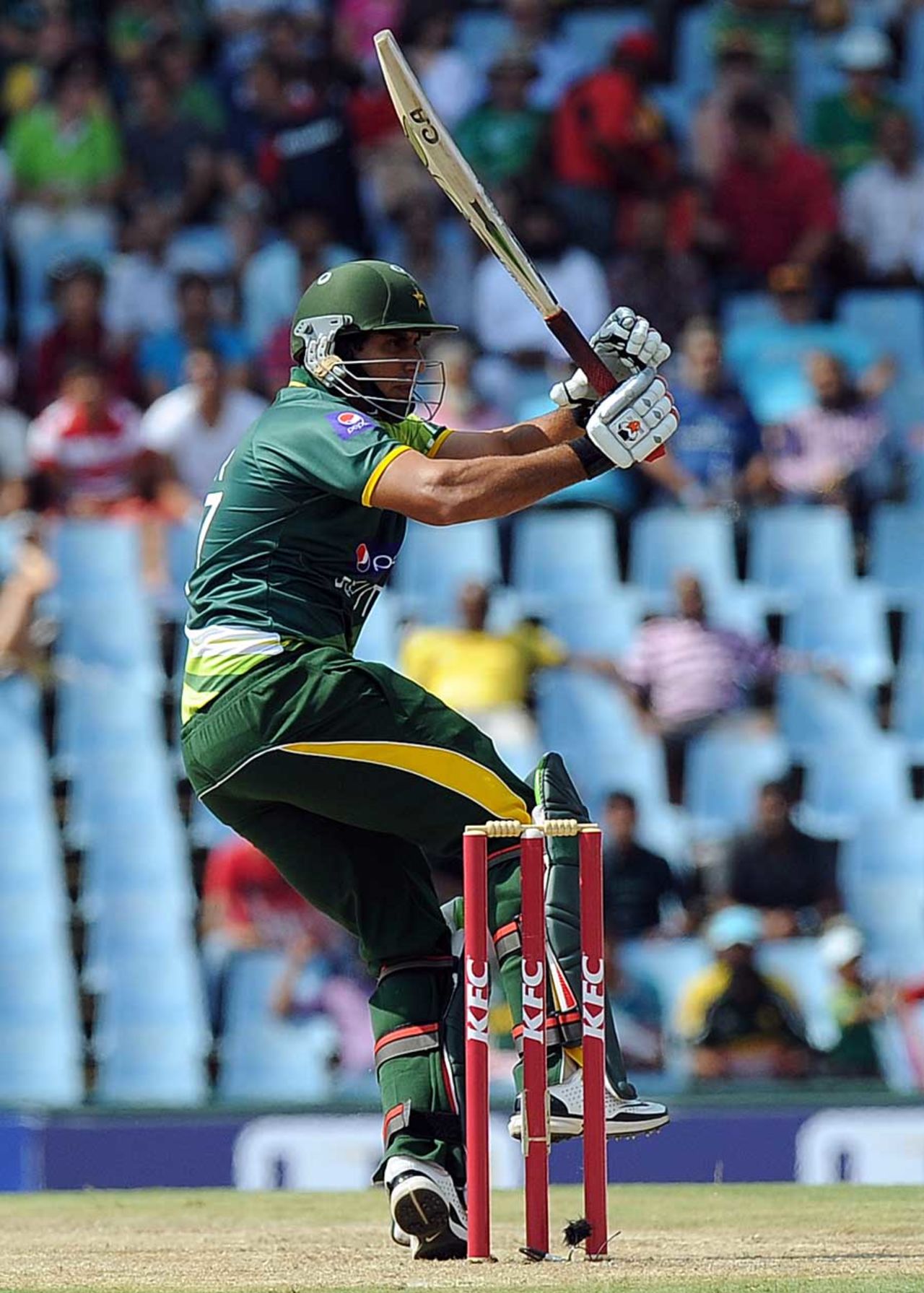 Nasir Jamshed whips one square, South Africa v Pakistan, 2nd T20I, Centurion, March 3, 2013