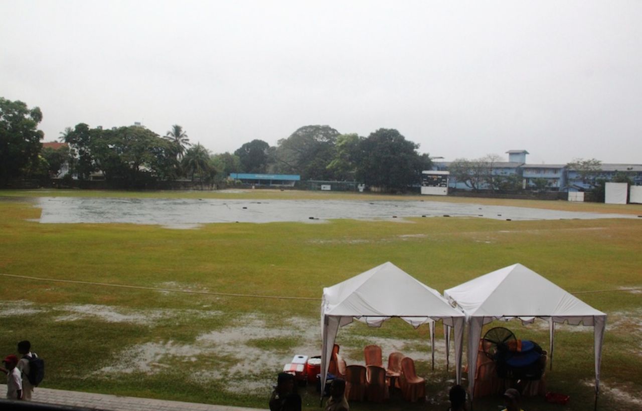 Rain washed out most of the second day in Matara, Sri Lanka Development Emerging Team v Bangladeshis, Day 2, Matara, March 4, 2013