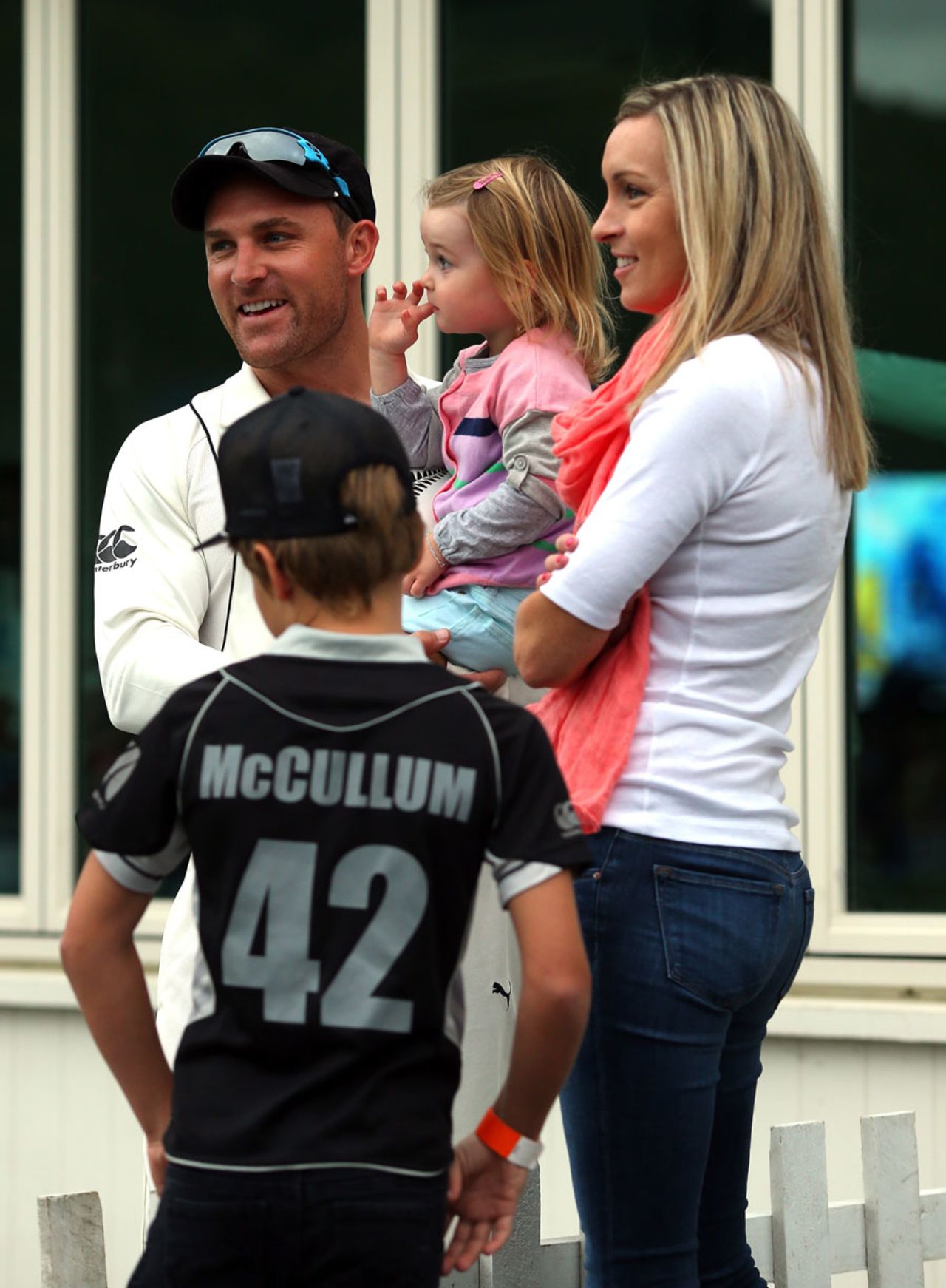 The McCullum family enjoy a moment together, New Zealand v England, 1st Test, Dunedin, 1st day, March, 6, 2013