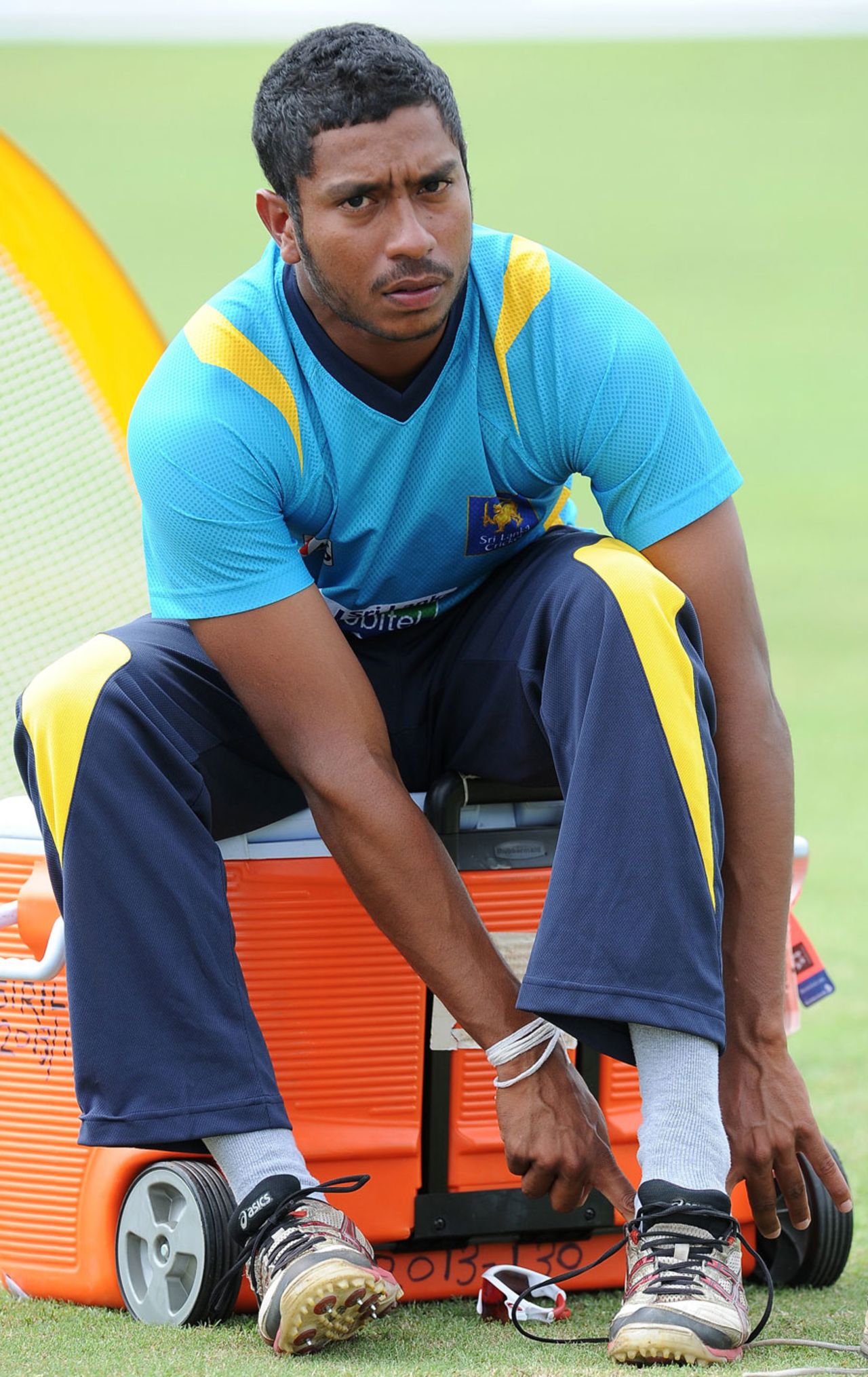 Kithuruwan Vithanage during a practice session in Galle, ahead of the Test series against Bangladesh, Bangladesh tour to Sri Lanka, Galle, March 6, 2013