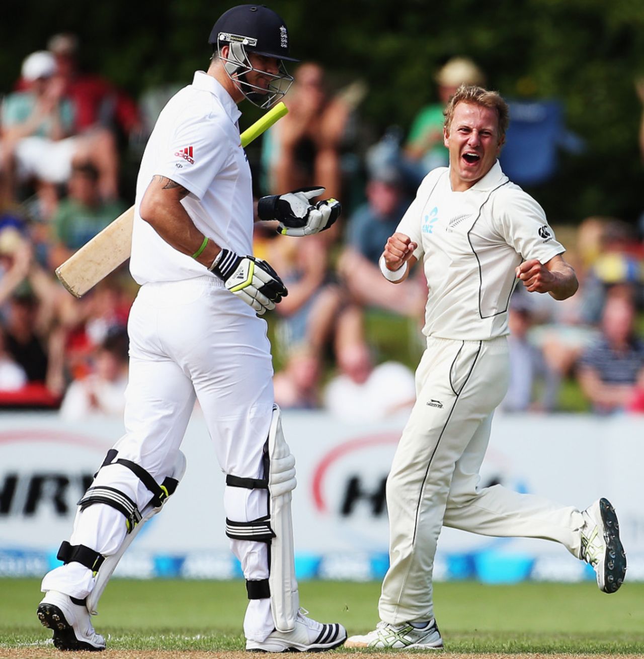 Neil Wagner removed Kevin Pietersen for the second time in the match, New Zealand v England, 1st Test, Dunedin, 5th day, March 10, 2013