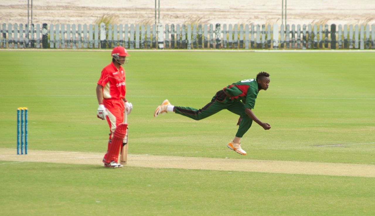 Elijah Otieno took four wickets, Canada v Kenya, ICC WCL Championship, Dubai, March 11, 2013