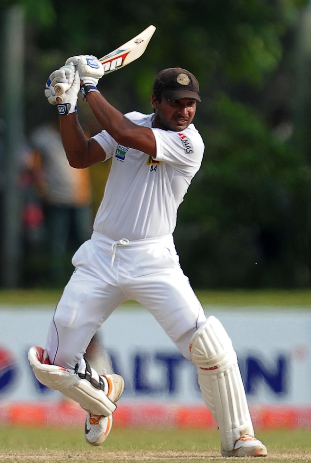 Kumar Sangakkara strikes one on the off side, Sri Lanka v Bangladesh, 1st Test, 5th day, Galle, March 12, 2013