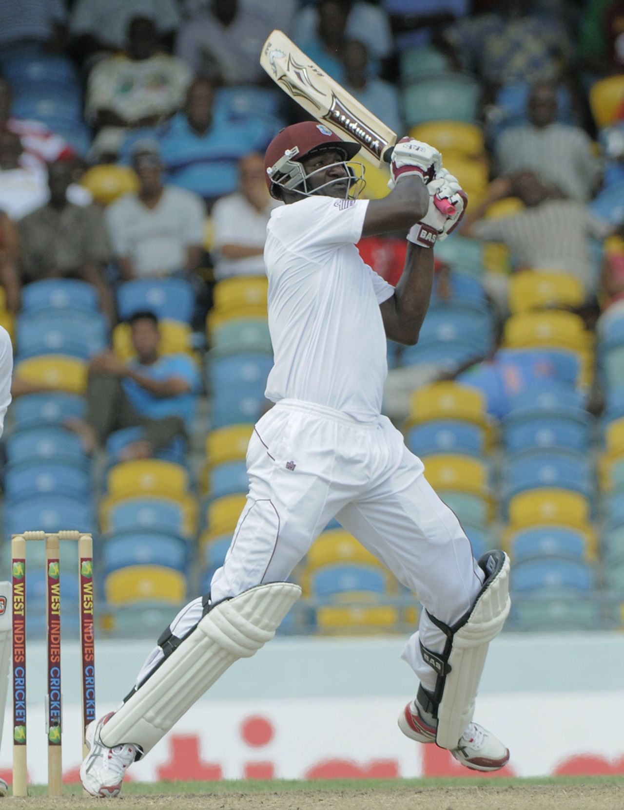 Darren Sammy pulls, West Indies v Zimbabwe, 1st Test, Barbados, 2nd day, March 13, 2013