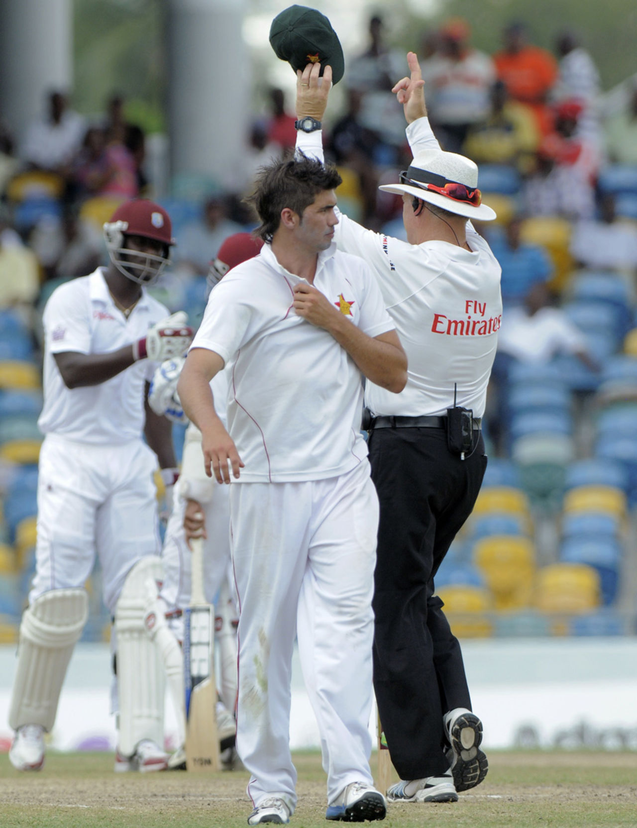Graeme Cremer went for 103 from 20 overs, West Indies v Zimbabwe, 1st Test, Barbados, 2nd day, March 13, 2013