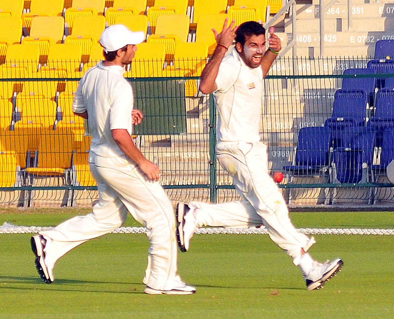 Dawlat Zadran took four wickets in Afghanistan's innings-and-5-run victory, Afghanistan v Scotland, ICC intercontinental Cup, Abu Dhabi, 3rd day, March 14, 2013