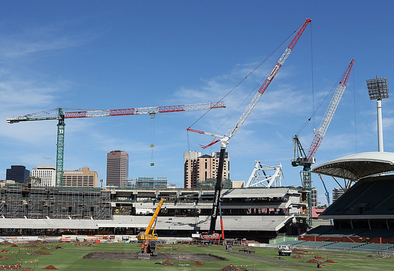 Reconstruction of Adelaide Oval in progress, Adelaide, March 15, 2013