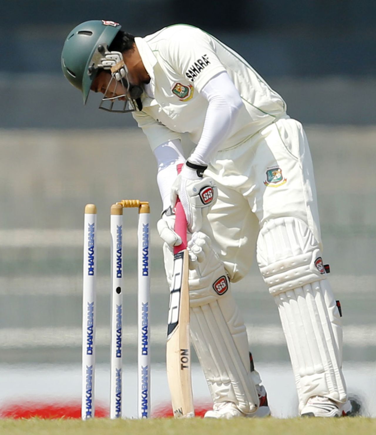 Mushfiqur Rahim is bowled for 7, Sri Lanka v Bangladesh, 2nd Test, Colombo, 1st day, March 16, 2013