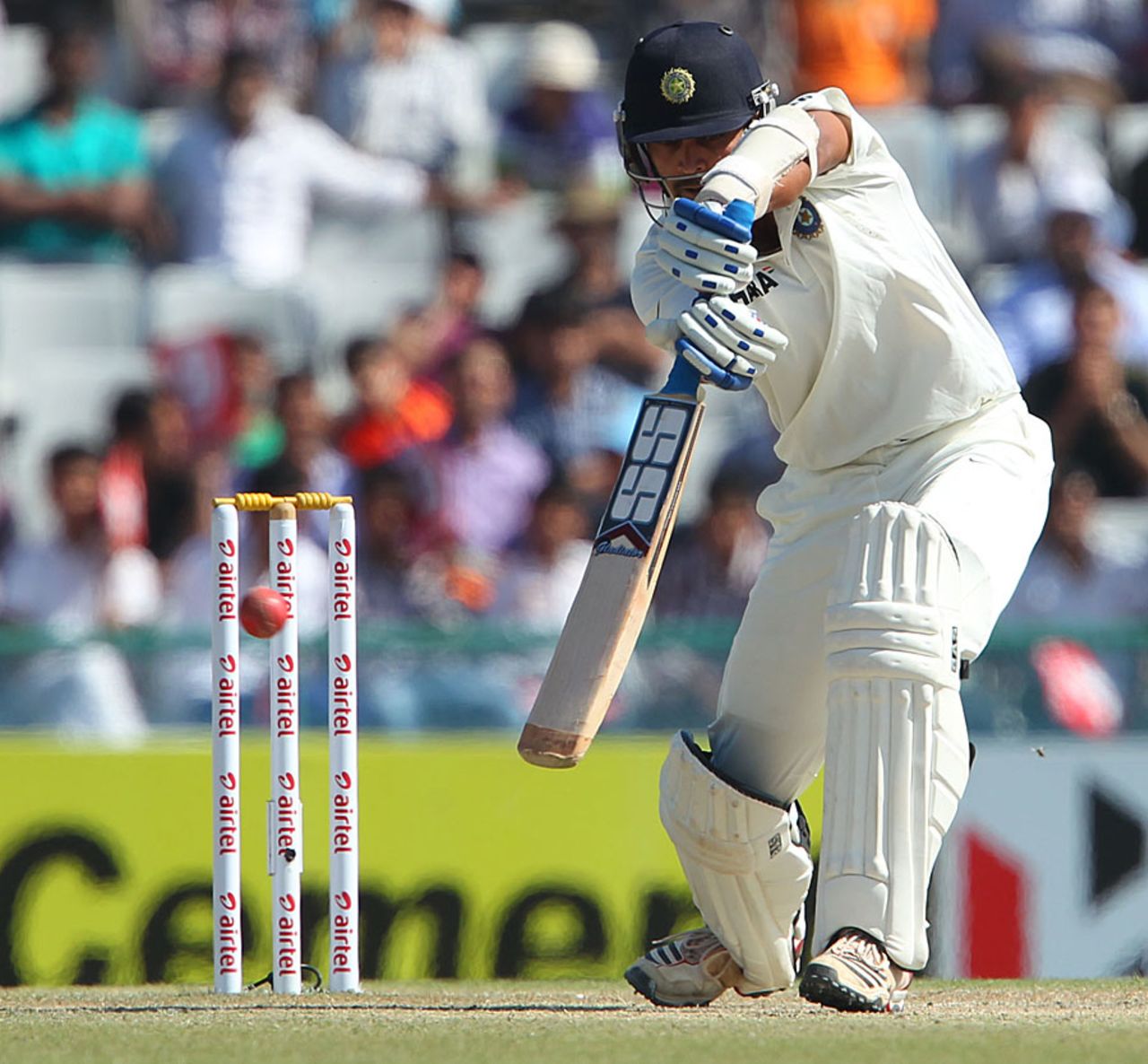 M Vijay made his second 150-plus score of the series, India v Australia, 3rd Test, Mohali, 4th day, March 17, 2013