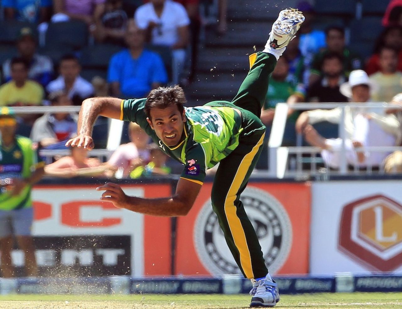 Wahab Riaz conceded 93 in ten overs, the most for a Pakistan bowler in an ODI, South Africa v Pakistan, 3rd ODI, Johannesburg, March 17, 2013