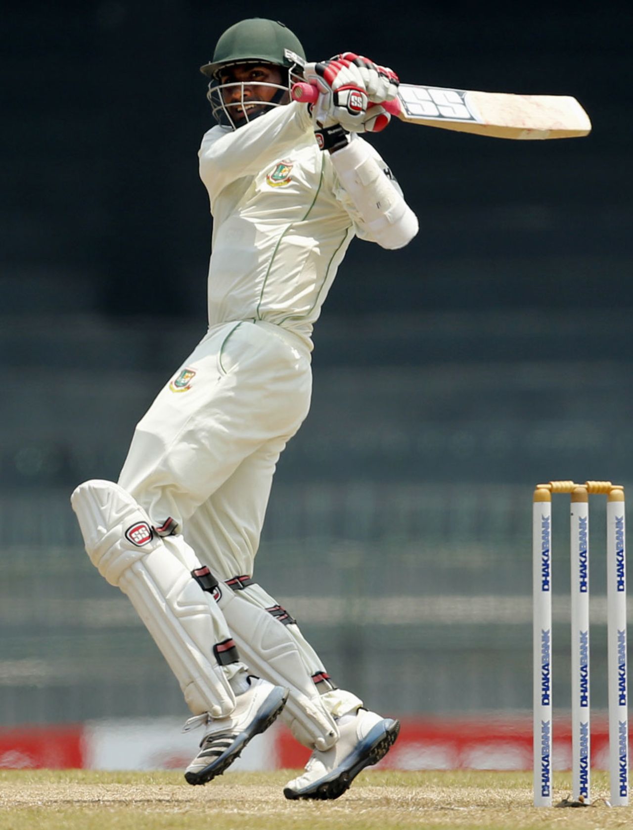 Jahurul Islam pulls the ball, Sri Lanka v Bangladesh, 2nd Test, Colombo, 3rd day, March 18, 2013